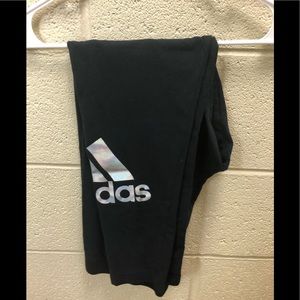 Adidas leggings with shinny logo